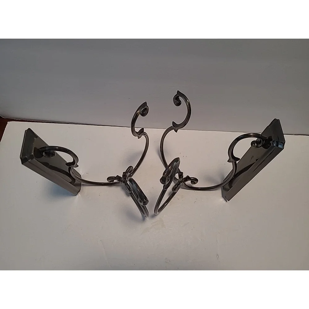 PartyLite Soliloquy‎ Scrolled Antique Brass 8.6" 2 Wall Sconces Retired P7773B - Picture 7 of 12